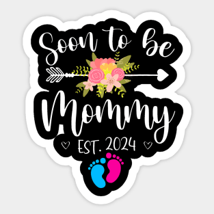 Soon To Be Mommy Est 2024 Pregnancy Announcement New Mom Sticker